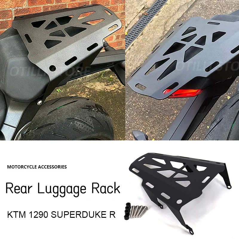 

For KTM 1290 Super Duke R Motorcycle CNC Aluminum Rear Luggage Rack Enlargement Carrier Tail Case Bracket Extender Plate