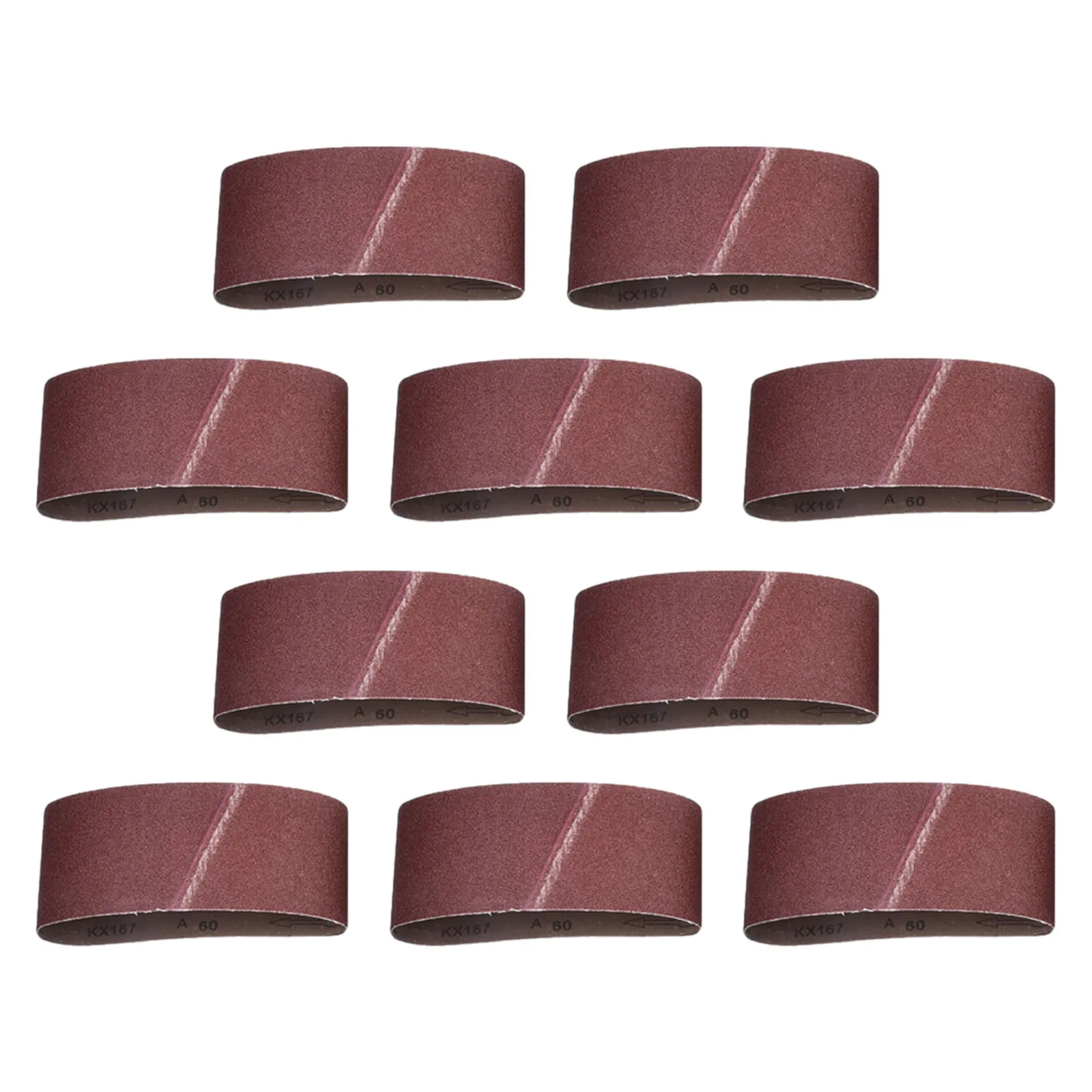 10pcs Sanding Belt Sandpaper for Wood Metal Plastic and More 100x560mm 60 Grit Abrasive for Portable Belt Sanders