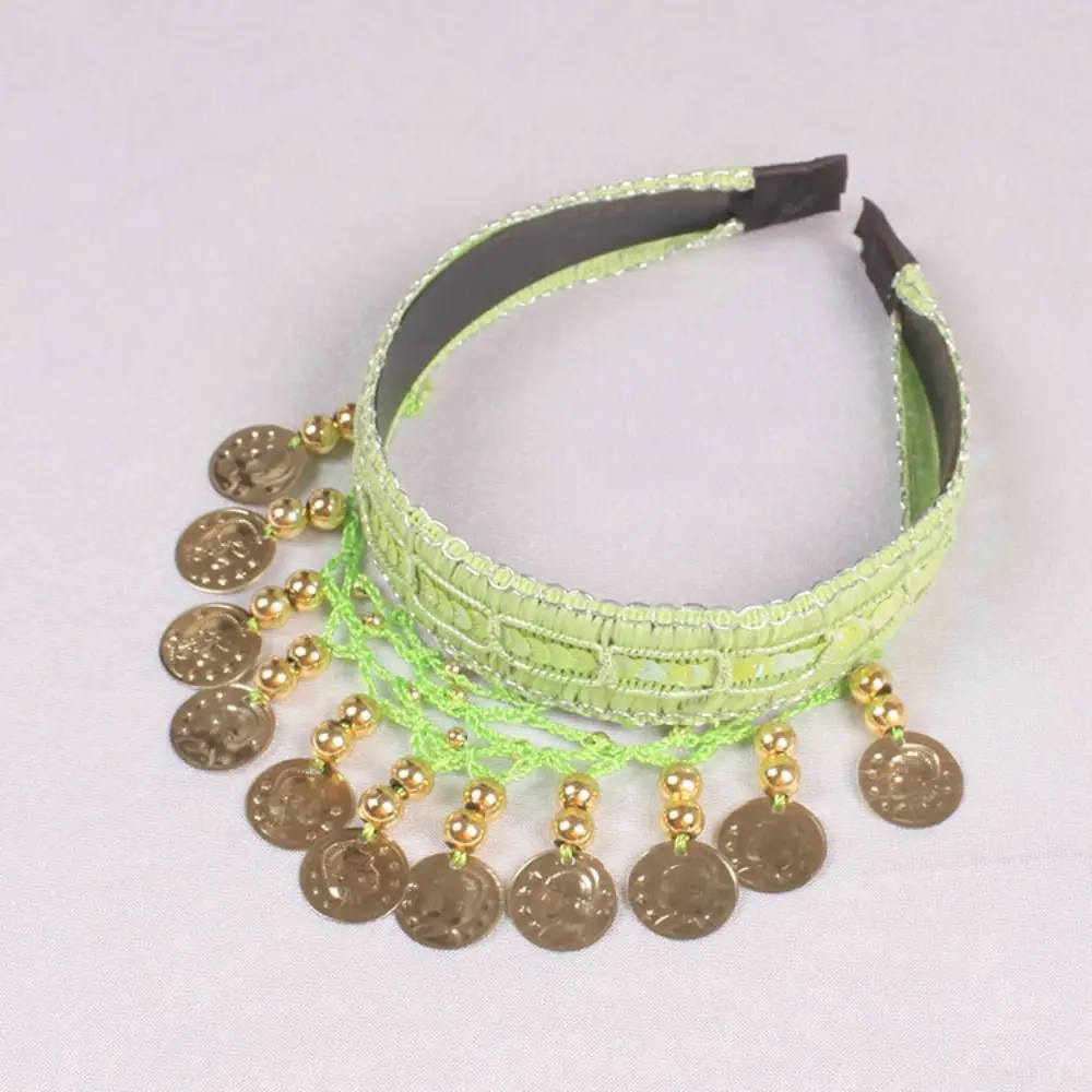 Ethnic Style Sequin Head Chain Bohemian Head Accessories Belly Dance Hairband Jewelry Indian Dance Head Hoop Costumes