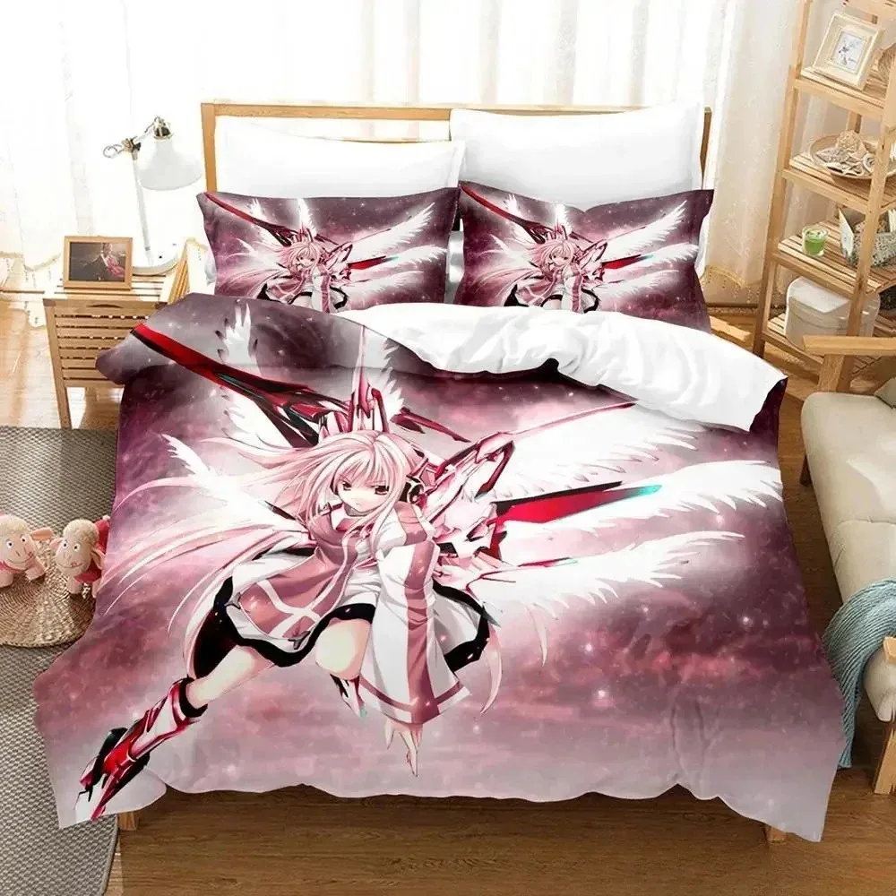 Home Living Luxury Angel Girl Bedding Set Single Twin Full Queen King Size Bed Set Adult Kid Bedroom Duvet cover Sets Anime Bed