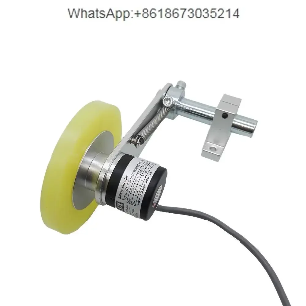 Precision GHW38 3600PPR Rotary Encoder with Non-slip Roller Wheel and Metal Mounting Bracket