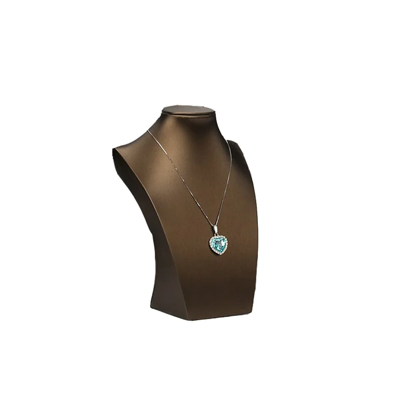 القلائد الجلدية حامل كبير فاخر قلادة تخزين حامل المعارض عداد قلادة عرض الرف لوازم عرض المجوهرات