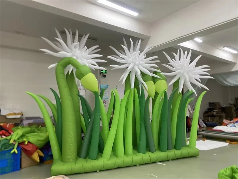 Outdoor party decoration advertisement green inflatable flower plant model