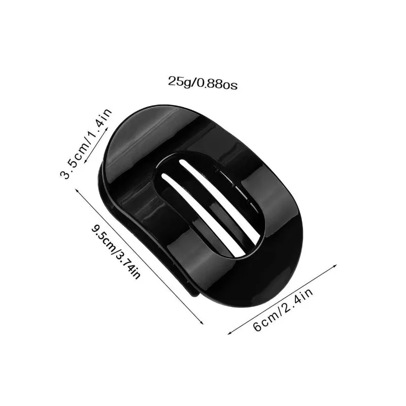 جديد لحزمة الشعر السميك والرقيق مكونة من 4 مقاطع شعر مسطحة غير لامعة ذات ألوان محايدة مشبك مخلب مسطح للنساء مشبك شعر مستدير