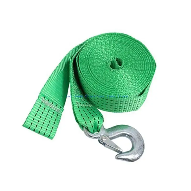 

RXJE Heavy Duty Strap Replacement Winch Strap Boat Trailer Accessories Trailer Winch Strap with Safety Hook 19.7/26.2/32.8ft