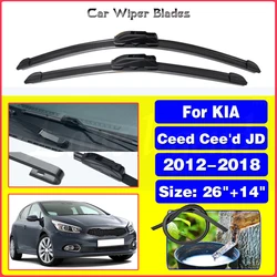 Car Wiper For KIA Ceed Cee'd JD 2012-2018 Front Wiper Blades Soft Rubber Windscreen Wipers Auto Windshield 26