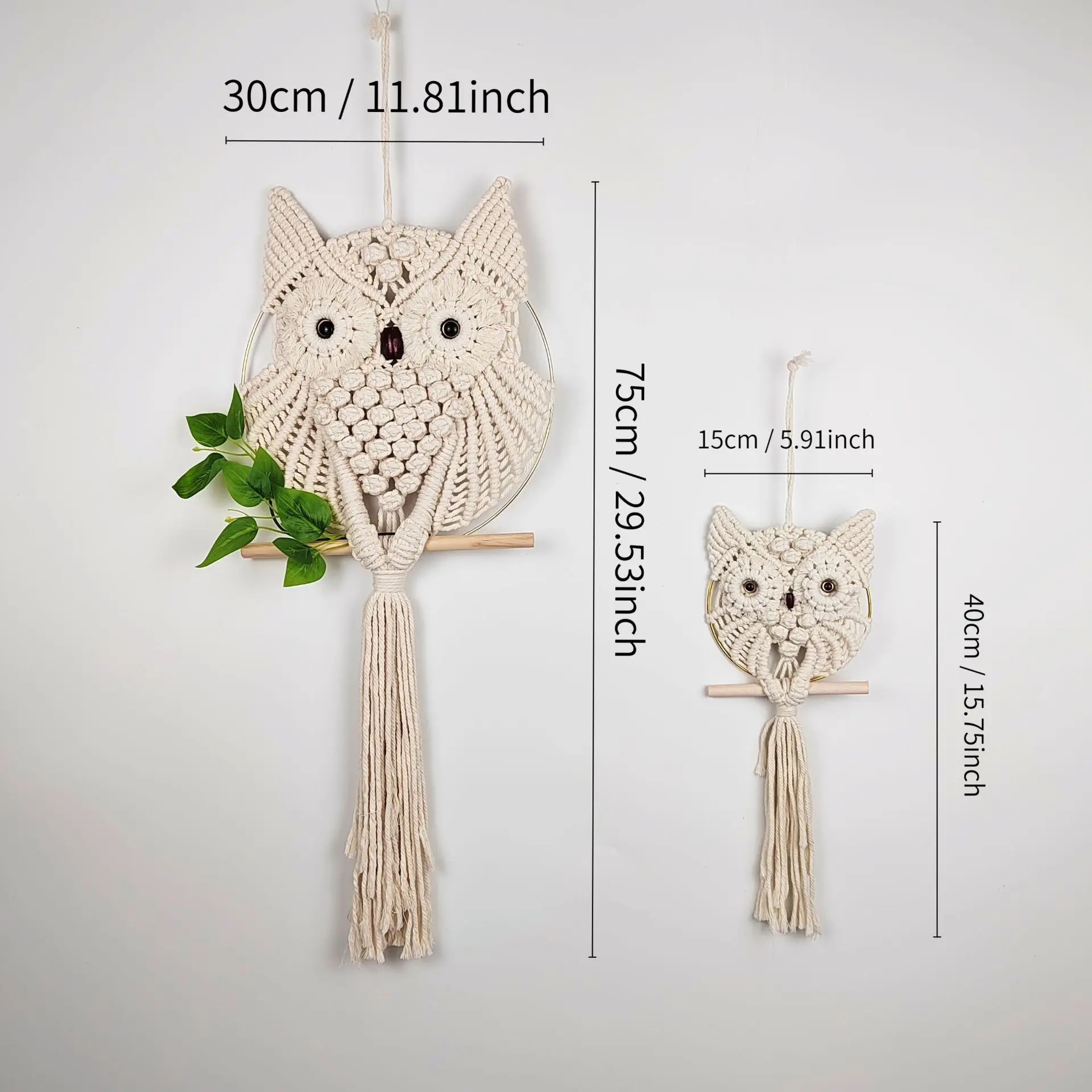 Boho Macrame Owl Wa…
