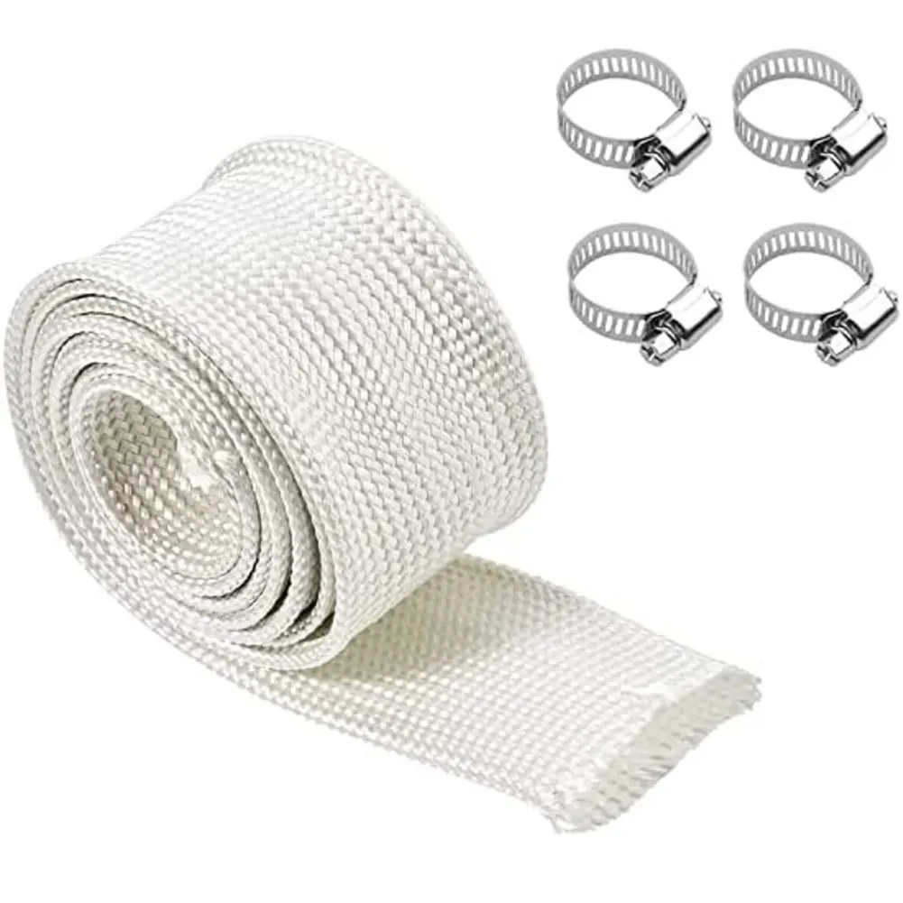 For Webasto For Eberspacher Parking Heater 22mm&24mm 3 Meter Glass Fibre Exhaust Pipe With 4 Clamp Thermal Insulation Hose Cover