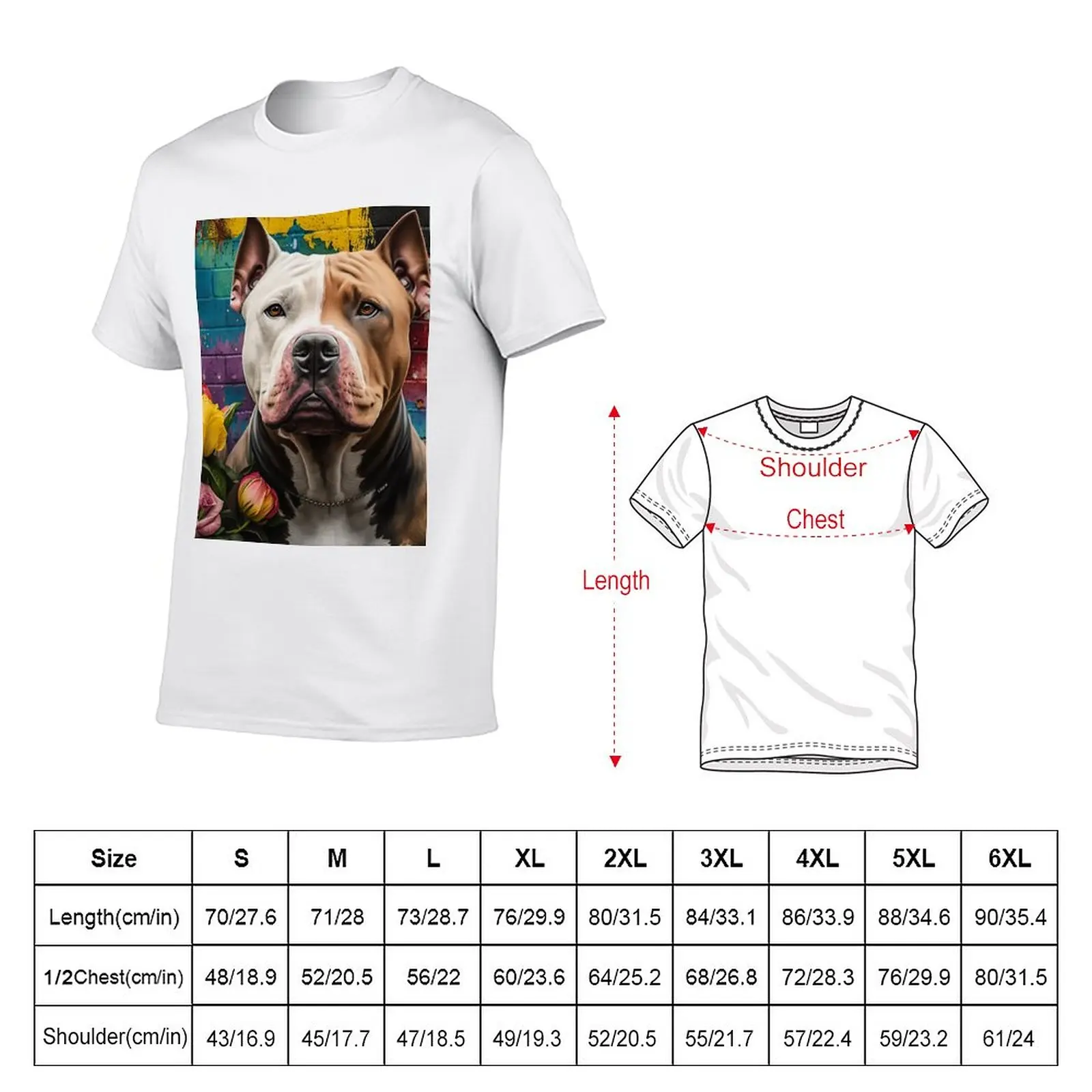 New American Bully with Flowers T-Shirt funny t shirt cute clothes quick drying shirt Short sleeve tee t shirts for men graphic image 2