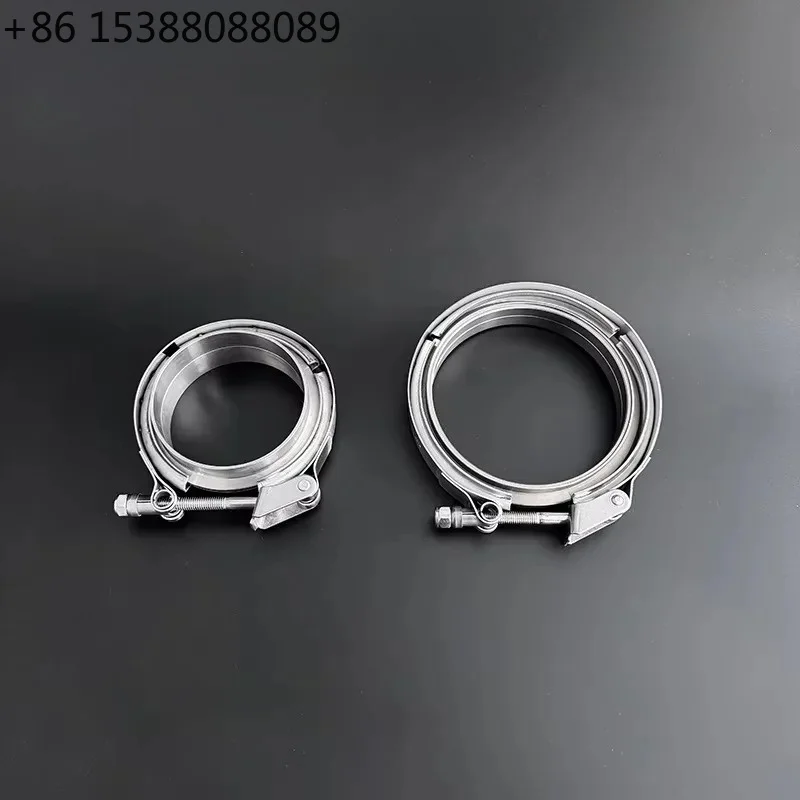Hot Selling Titanium Male and Female Flange V-Belt Kit with Stainless Steel Clamp for Exhaust Pipe Fittings(1PCS)