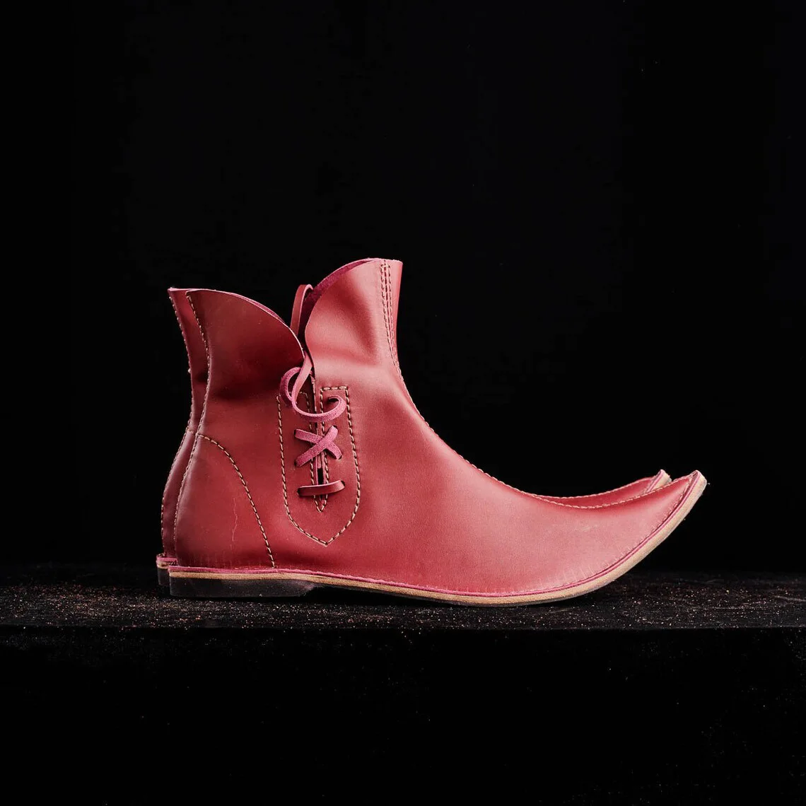 Mittelalterliche Renaissance-Elfen-Stiefeletten für Erwachsene, Europäische Rollenspiel-Stiefel mit Gekräuselter Zehenpartie, Halloween-Piraten-Cosplay-Kurzschuhe – Detail 9