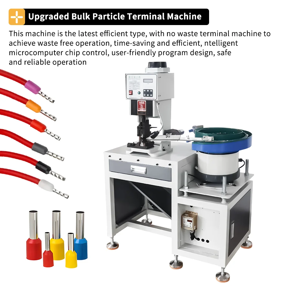 ZTEN 2.0T Terminal Crimping Machine Automatic Feeding Vibrating Tray Bulk Terminal Machine Foot-opreated Loose Terminal Crimper