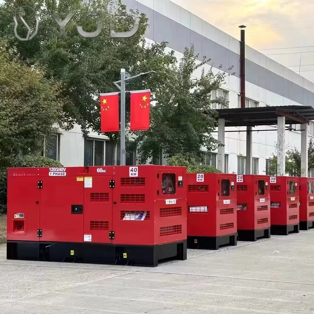 IUZU 40kw 50kva Silent Open Type Diesel Generator Set With AVR 220V 240V Rated Voltage Commercial Use