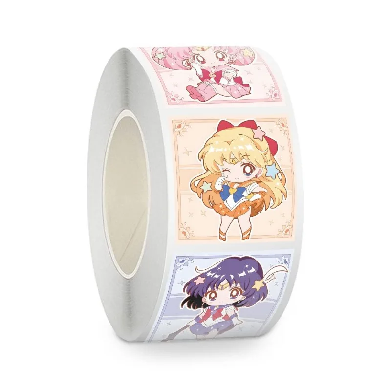 500 Stickers of Sailor Moon Roll Stickers Q Version of Sweet Painted Characters Around DIY Hand Account Water Cup Stickers Gift
