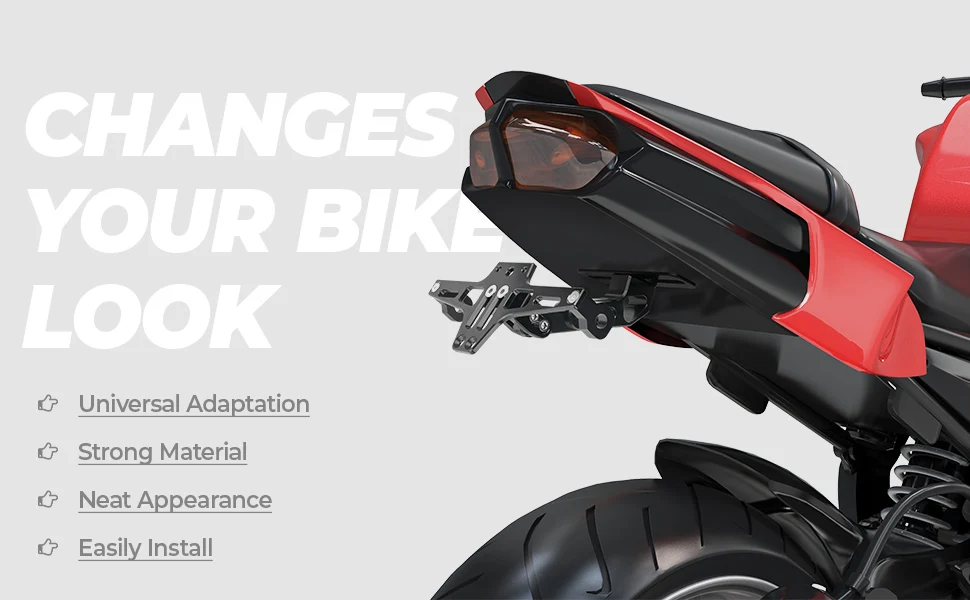 Motorrad Kennzeichenhalter Fender Eliminator Universal Motorrad Tail Tidy Motorrad Nummer Kennzeichenhalter Halterung – Detail 1
