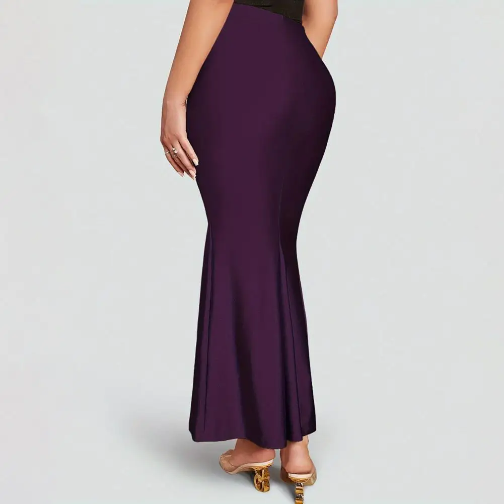 ฤดูร้อนของผู้หญิงใหม่เก๋แฟชั่นหลายสีสะโพกห่อ Fishtail กระโปรงสลิมฟิต Midi ชุดเอวสูงชุดสํานักงานเลดี้กระโปรง