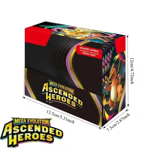 Pokemon English Version TCG Booster Box Mega Evolution Ascended Heroes Phantasmal Flames Trading Cards for Collection Gift