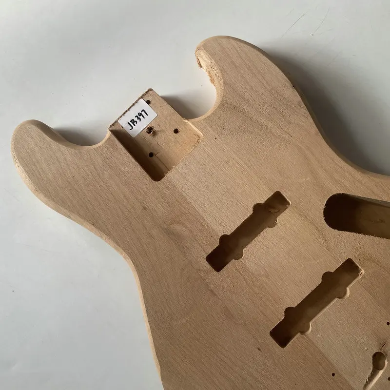 jB397  Natural Color Solid Alder Wood Jazz Electric Bass Unfinished JB Bass Body for DIY Surface Damages And Dirty DIY Bass Part