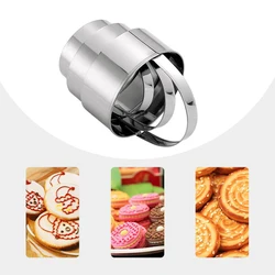3Pcs Biscuit Mold Set Stainless Steel Biscuit Cutter Kit Cookies Cutter With Handle Doughnut Cutter Baking Mold Bkaing Tool