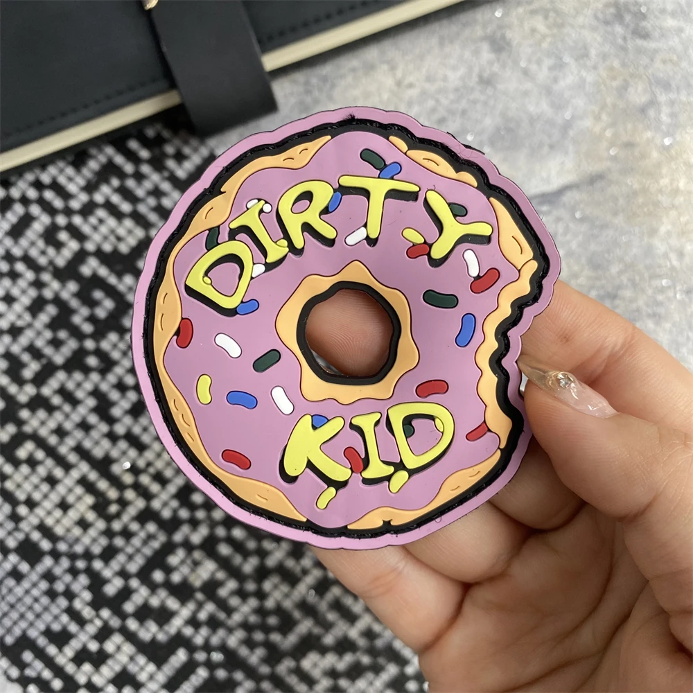 Hard To Find/RARE Dirty Kid Donut PVC Tactical Patch Hook & Loop NOT SUPEEF WRMFZY FOG GWA Military Backpack Accessories Sticker