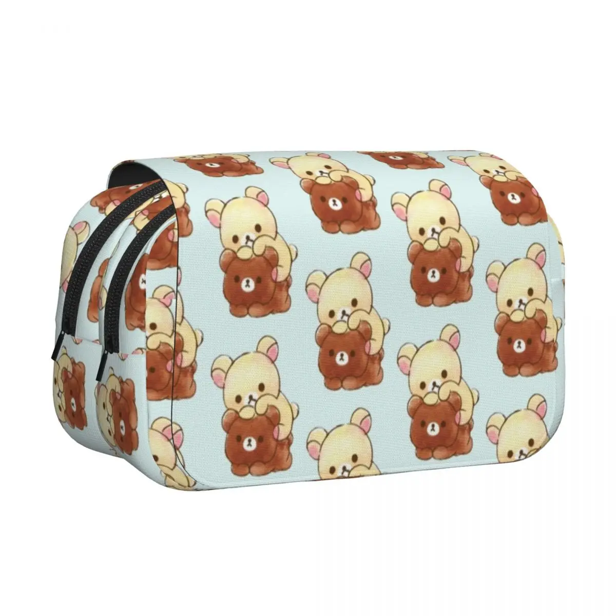 Rilakkuma Sakura Pencil Case Pen Holder Hard Shell Leather Large Storage Pen Box Pencil Bag for Kids Gifts