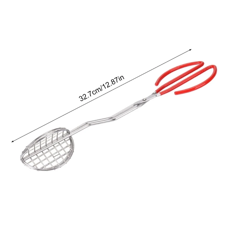 Homes Kitchen Tacos Shell Shapeing Tongs Thép không gỉ thực tế Tay cầm dài để chế tạo vỏ