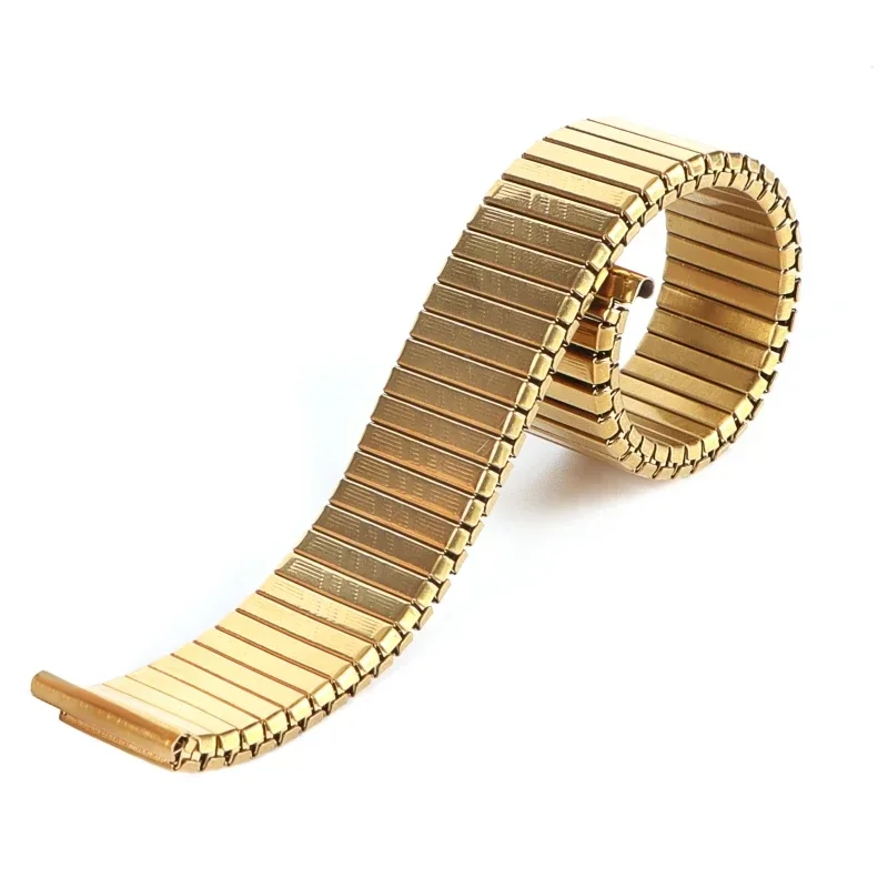 Stainless Steel Elastic Watch Strap 12mm 14mm 16mm 18mm 20mm Metal Stretch Expansion Watch Band Men Women Universal Wristband