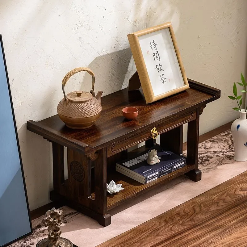 Small Buddhist Altar Table New Chinese Style Incense Holder Household Buddha Statue Base Bodhisattva Platform Decorative