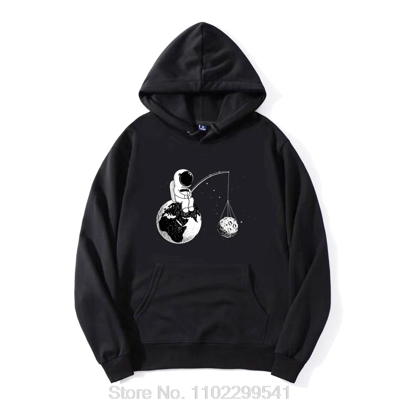 

Moon Astronaut Oversized Hoodie Unisex Casual Pullover Hoody Funny Men Cotton Jacket Zip Up Hoodie Sweatshirt Hip Hop Streetwear