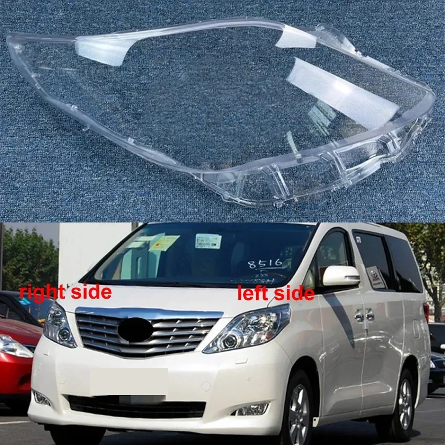 

For Toyota Alphard 2008-2012 Headlamp Cover Headlight Transparent Lens Lamp Shell Masks Plexiglass Replace Original Lampshade