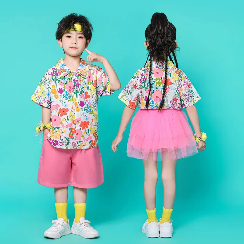 

Летняя футболка с принтом для мальчиков, шорты, юбки в стиле хип-хоп для девочек, детская школьная форма, комплекты одежды для студентов детского сада