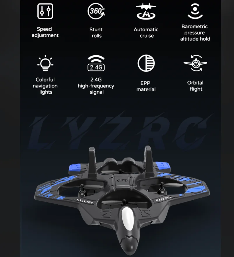L101 Foam RC Plane L2 Plastic Remote Control Airplane Stunt Fly Aircraft With LED 3D Fly One Key 360° Roll And Auto Return Plane