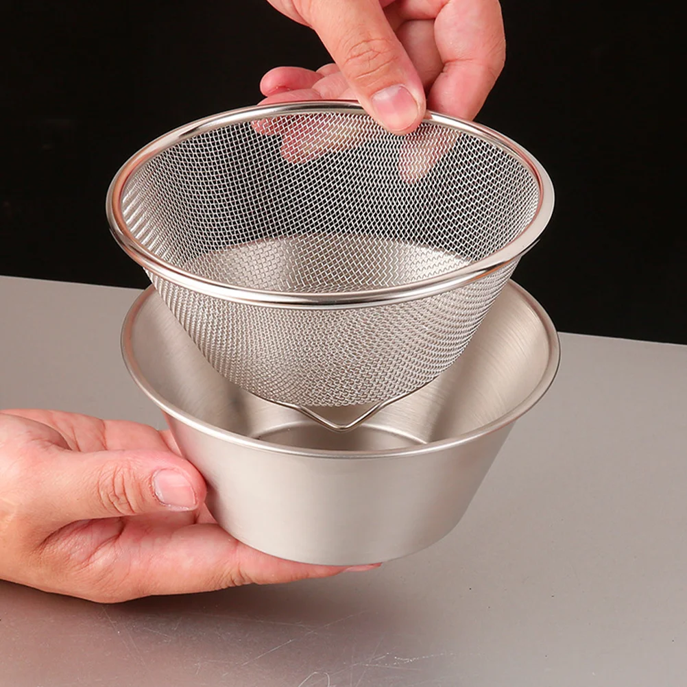 

Basket Fruit Bowl Fine Mesh Strainer Stainless Steel Leaky Basin Drainer for Cooking Net