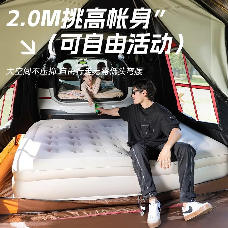 Tail off-road outdoor camping overnight camping equipment full set of rainstorm protection two rooms and one hall extension
