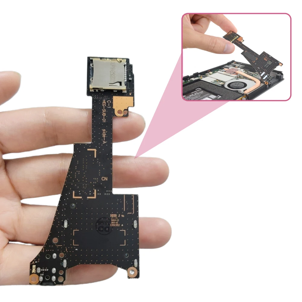 SD TF Card Slot Socket Board Replacement for NS OLED Game Card Reader Audio Game Cartridge Slot