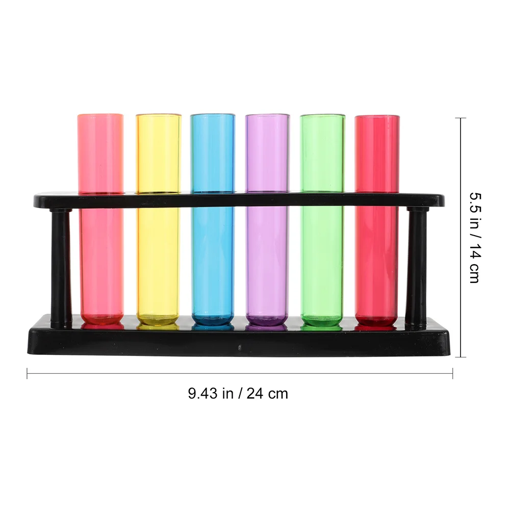 

2 Sets Transparent Test Tube Plastic Holder Tubes for Science Practical The