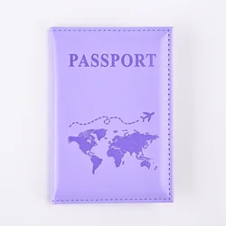 PU Leather Card Cover Case Unisex New Simple Fashion Passport Cover World Thin Slim Travel Passport Credit Card Holder Wallet