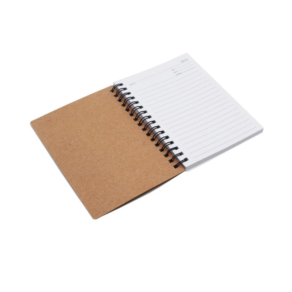 5pcs Pack Blank Diary Notebook Sublimation Spiral Notebook With Memo Pad