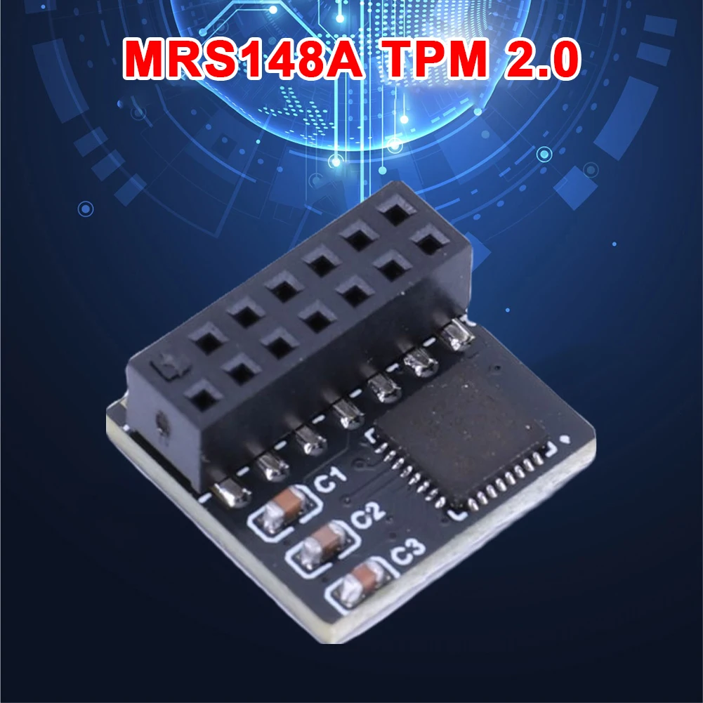TPM 2.0 Encryption Security Module 14 Pin SPI TPM2.0 Security Module Portable TPM 2.0 Remote Card for ASUS Motherboard