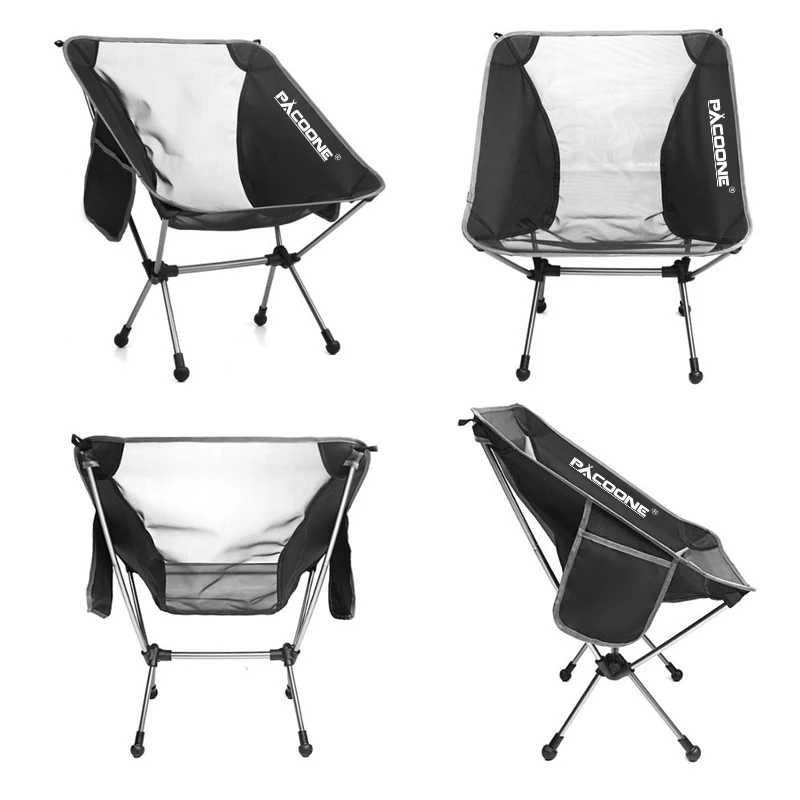 PACOONE kemping přenosné skládací luna židle cestovní ultralehký aluminium židle outdoorové pláž rybaření židle piknik Seat nástroje