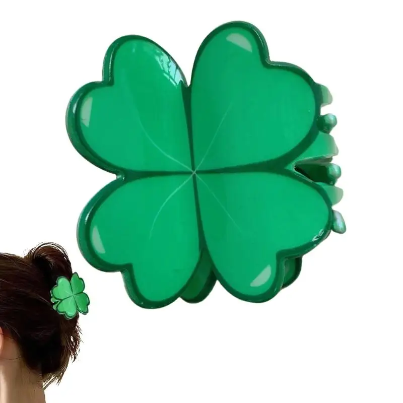

39BB StPatricks Theme Clover Hair Claw Аксессуары для укладки волос для взрослых и детей