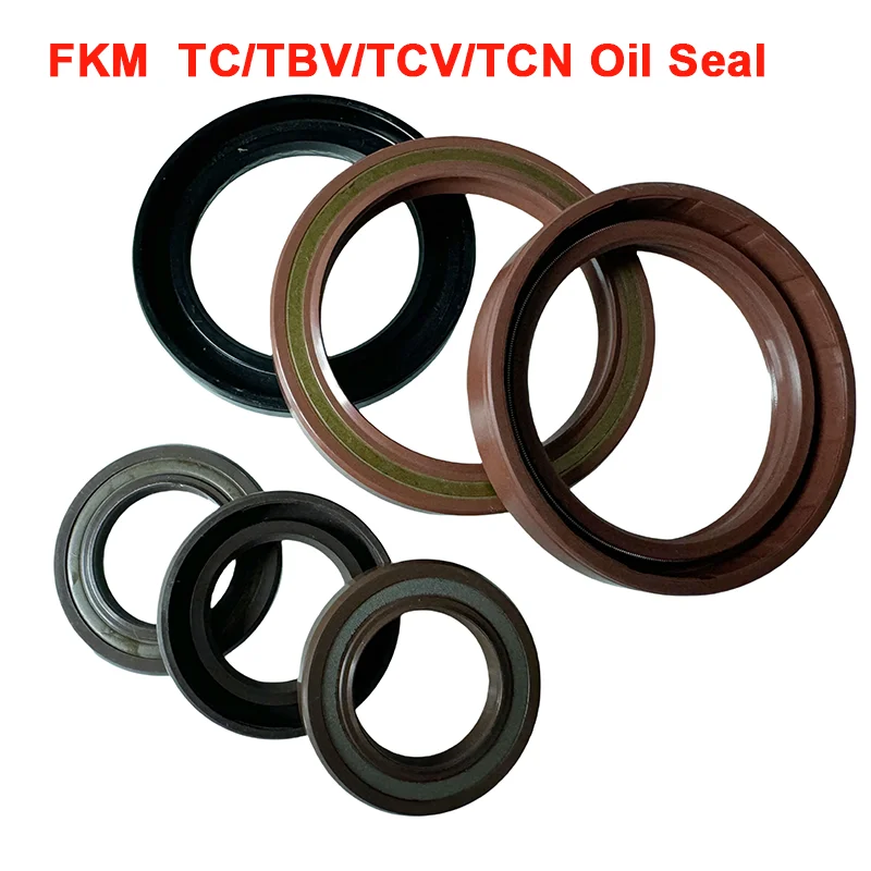 FKM TBV/TCV/TCN High Pressure Rotary Oil Seals ID 12-34mm Wear Resistant Seals For Hydraulic Pumps Motors Gearbox Replacement