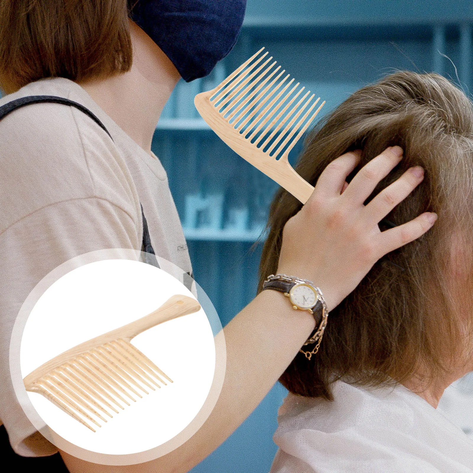 

1 Pcs Multifunctional Wide-Tooth Hair Comb Suitable For Wet Dry Hair Easy Maintenance