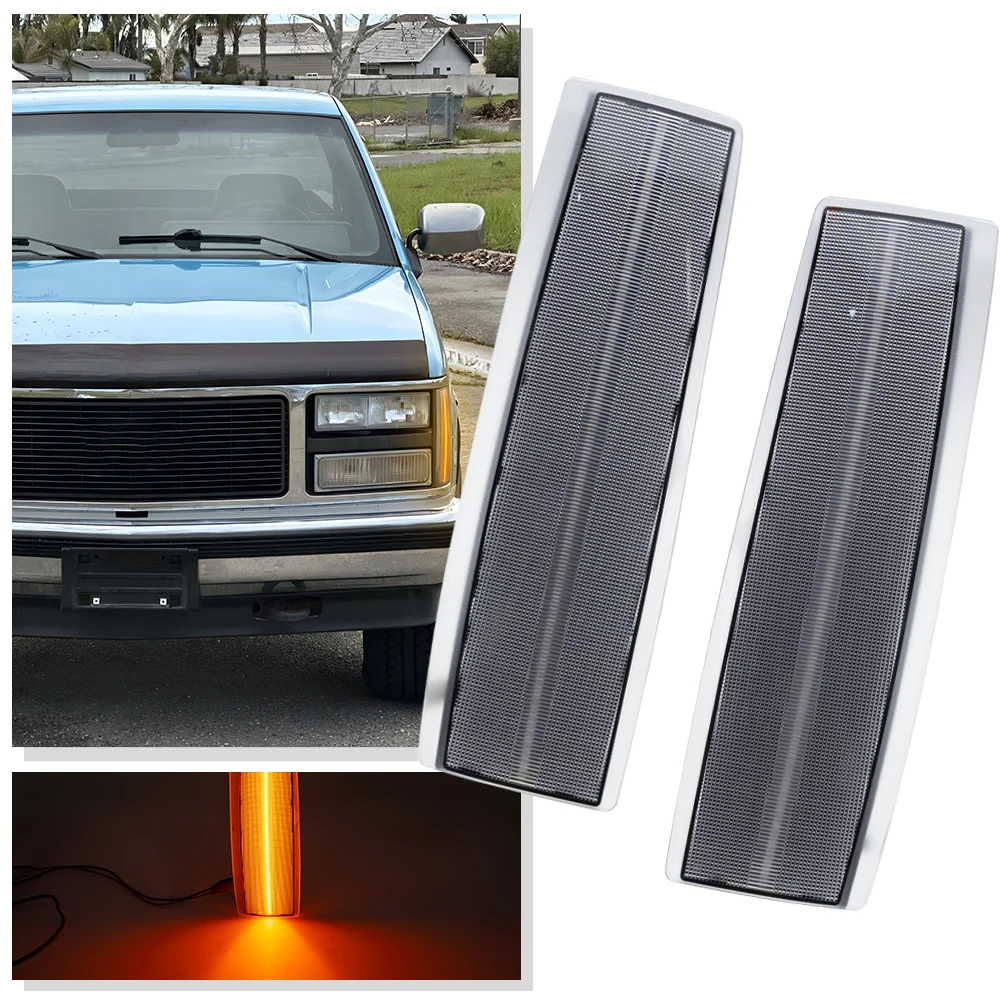 

Fender Side Marker light Turn Signal Lights for 1988-1993 GMC C1500 C2500 C3500 Pickup K1500 K2500 K3500 Yukon Suburban