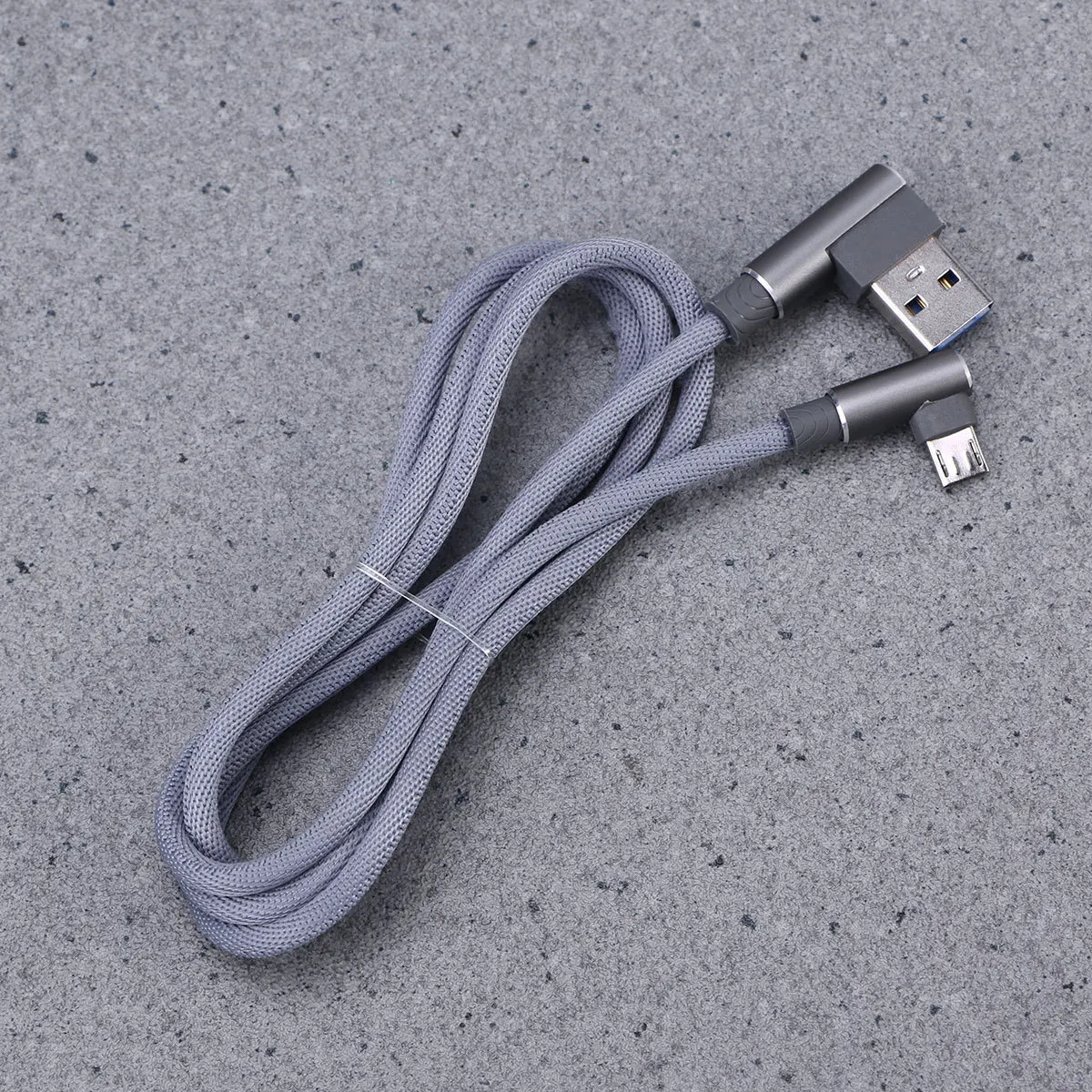 

1M Right Angle Type-C Charging Cable Braided 2.4A 90 Degree Fast Data Transfer Cord For Phone Usb C Red
