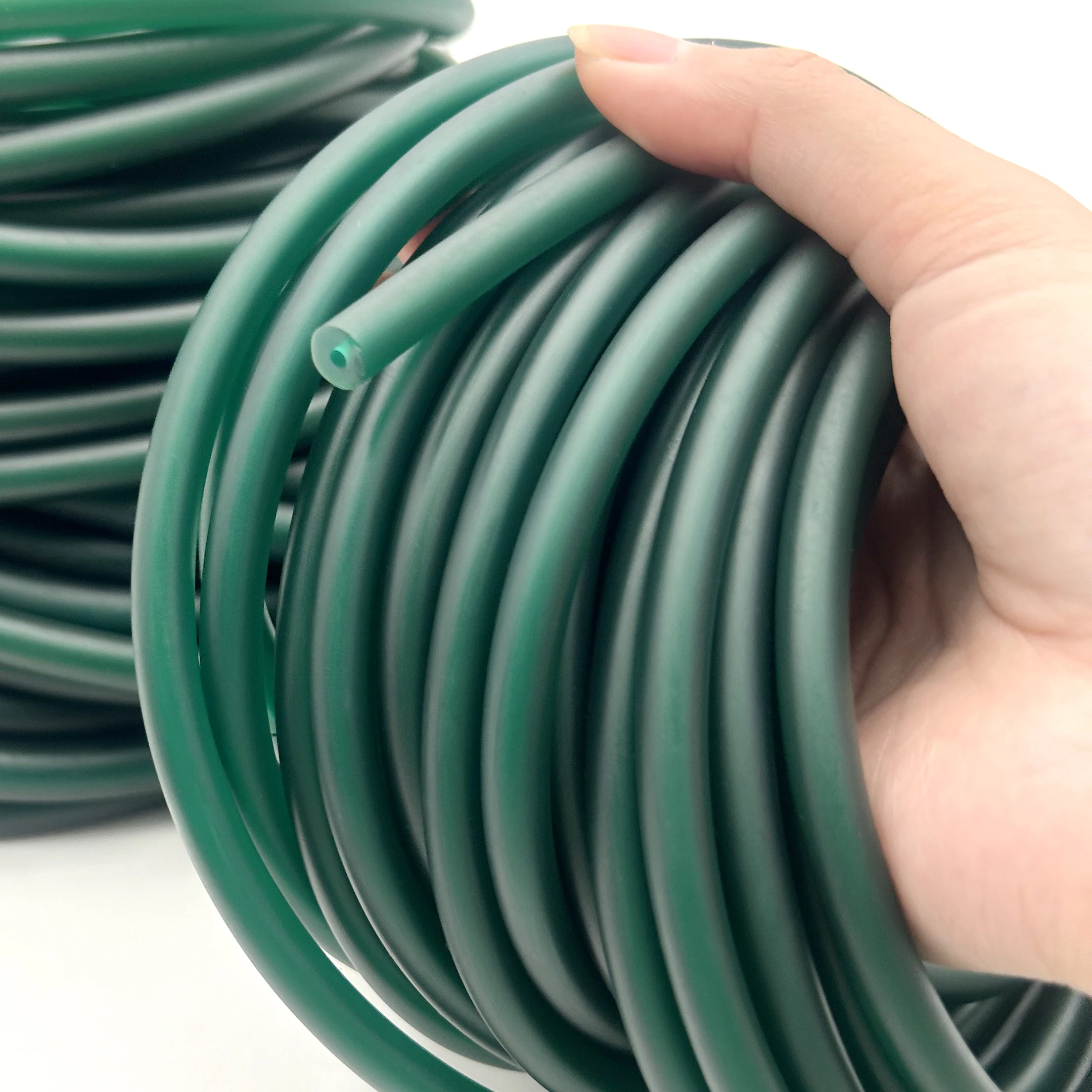 ID 1.6mm~4mm Dark Green Natural Latex Rubber Hose  High Elastic Medical Latex Hose DIY Rubber Band Slingshot Catapult Tubing view 2