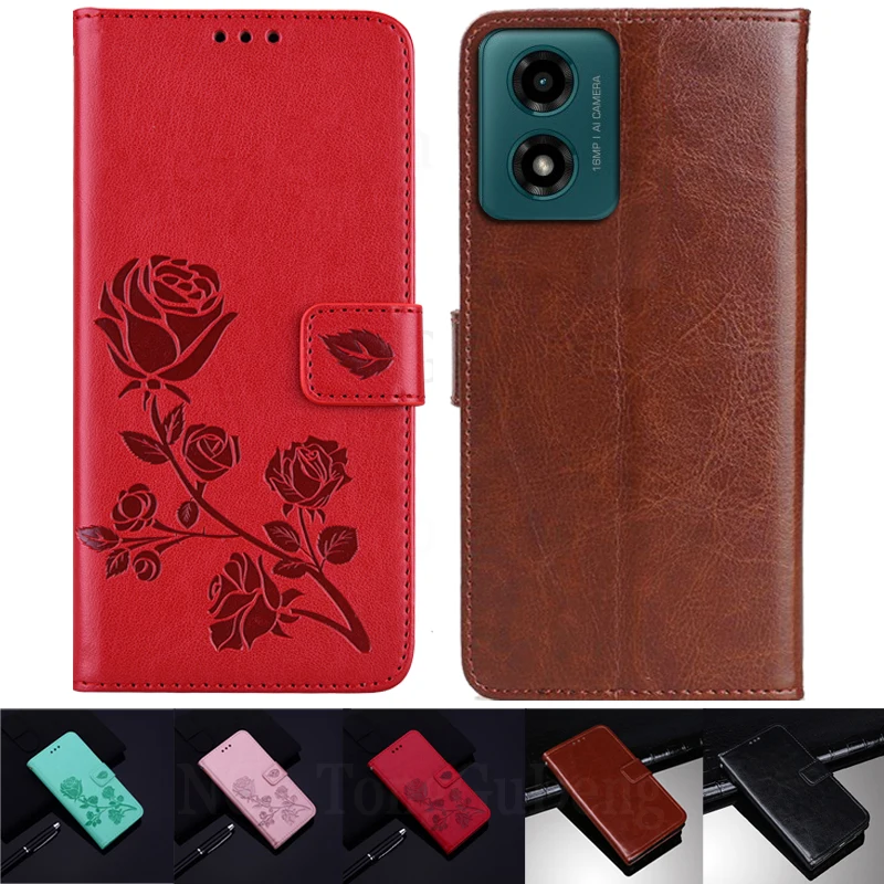 For Motorola G04s Case Flip Leather Wallet Silicone Soft Back Cover Case For Moto G04s Phone Case Cover G 04 s 6.56\