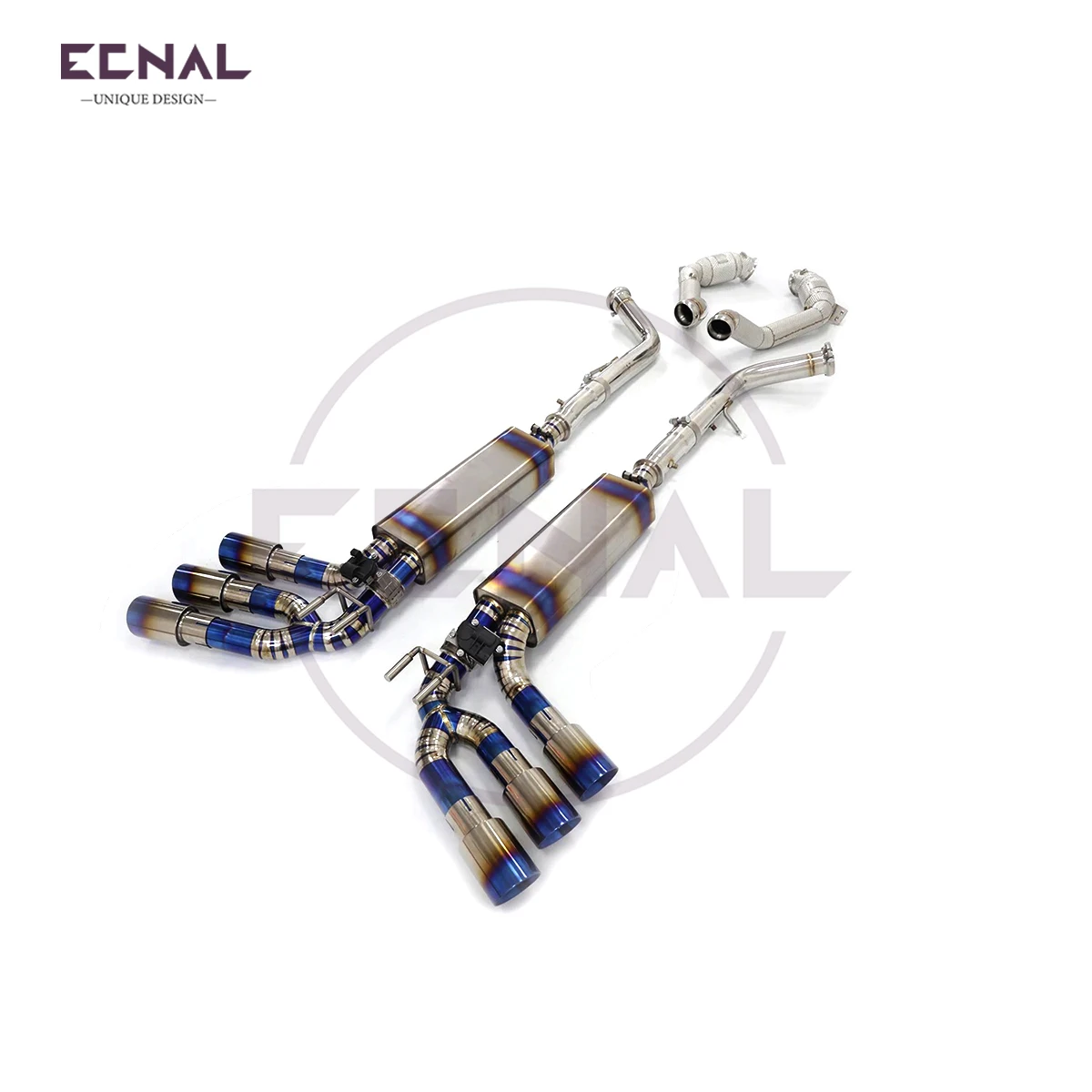 Ecnal For Benz G500 G550 G63 W464 Performance Full Titanium Valve Exhaust System With Exhaust Muffler
