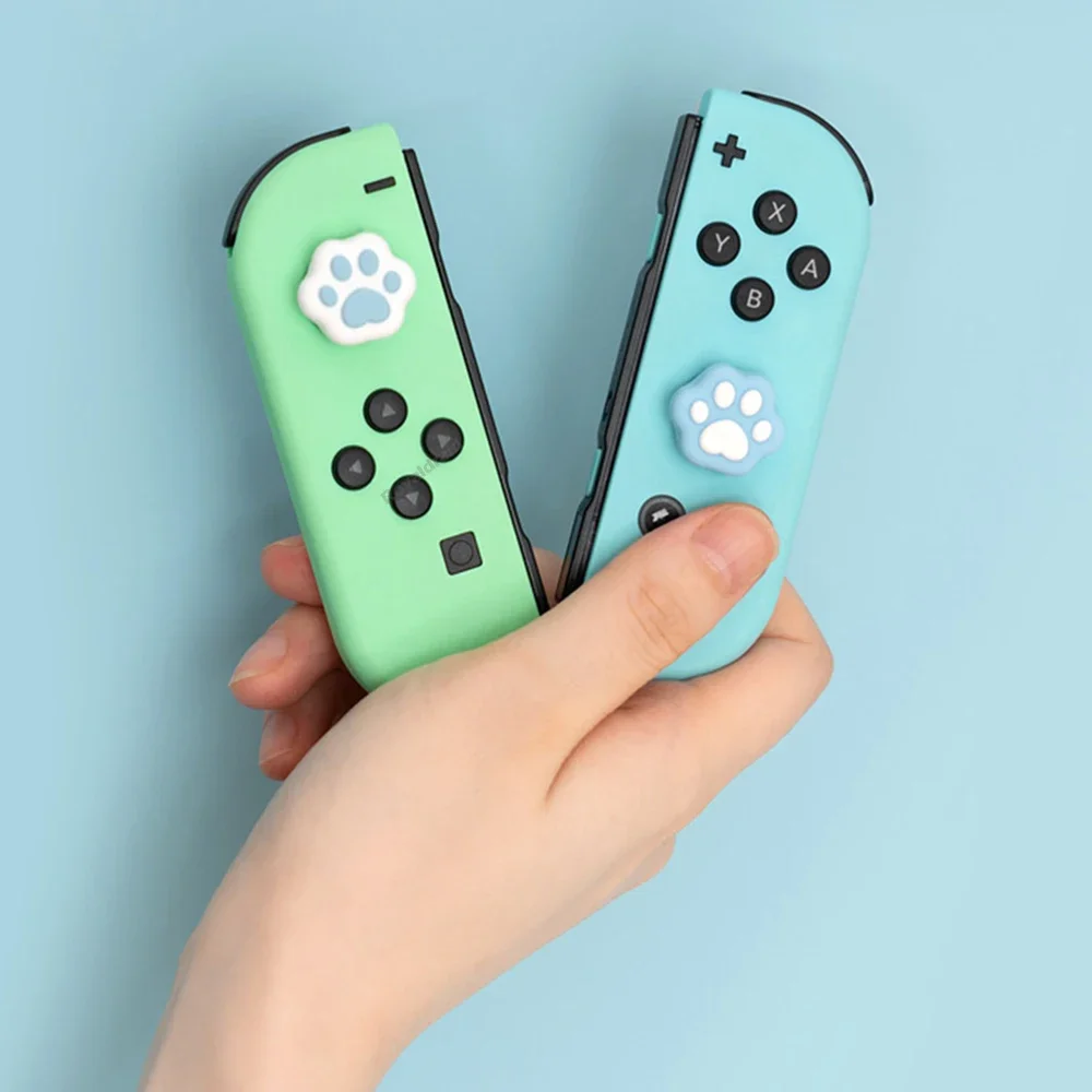 NEW 4PCS/Set Silicon Analog Cap Protective Button Cover Case For Nintend Switch OLED Joycons Thumb Stick Grip Cap For NS Switch image 3