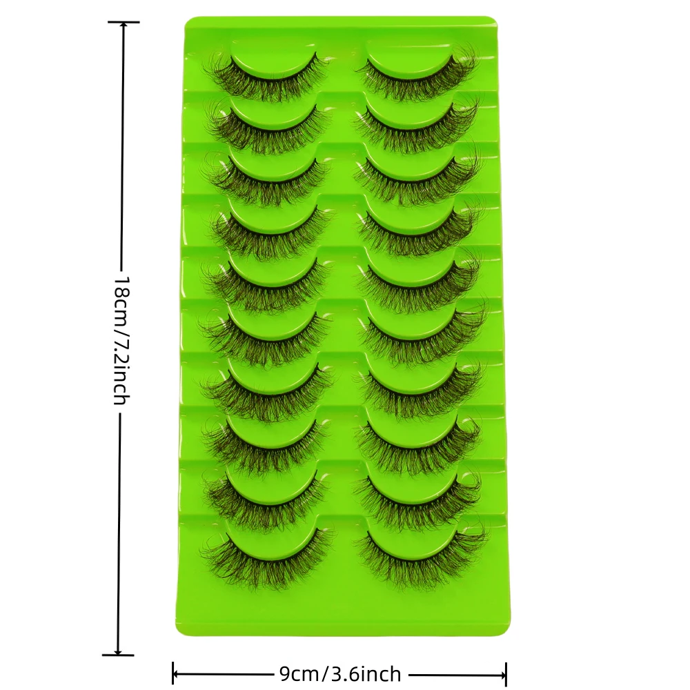 新しい 6D まつげメイクアップまつげ 10 組、柔らかくふわふわのまつげ、手動で再利用できるつけまつげ、ショート ナチュラ